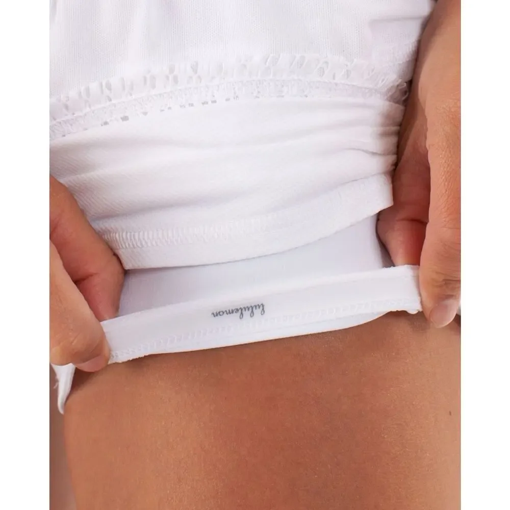 Lululemon Run Nothing to Hide Mini Micro Skort Skirt Shorts Tiered White Size 6 - Picture 6 of 16